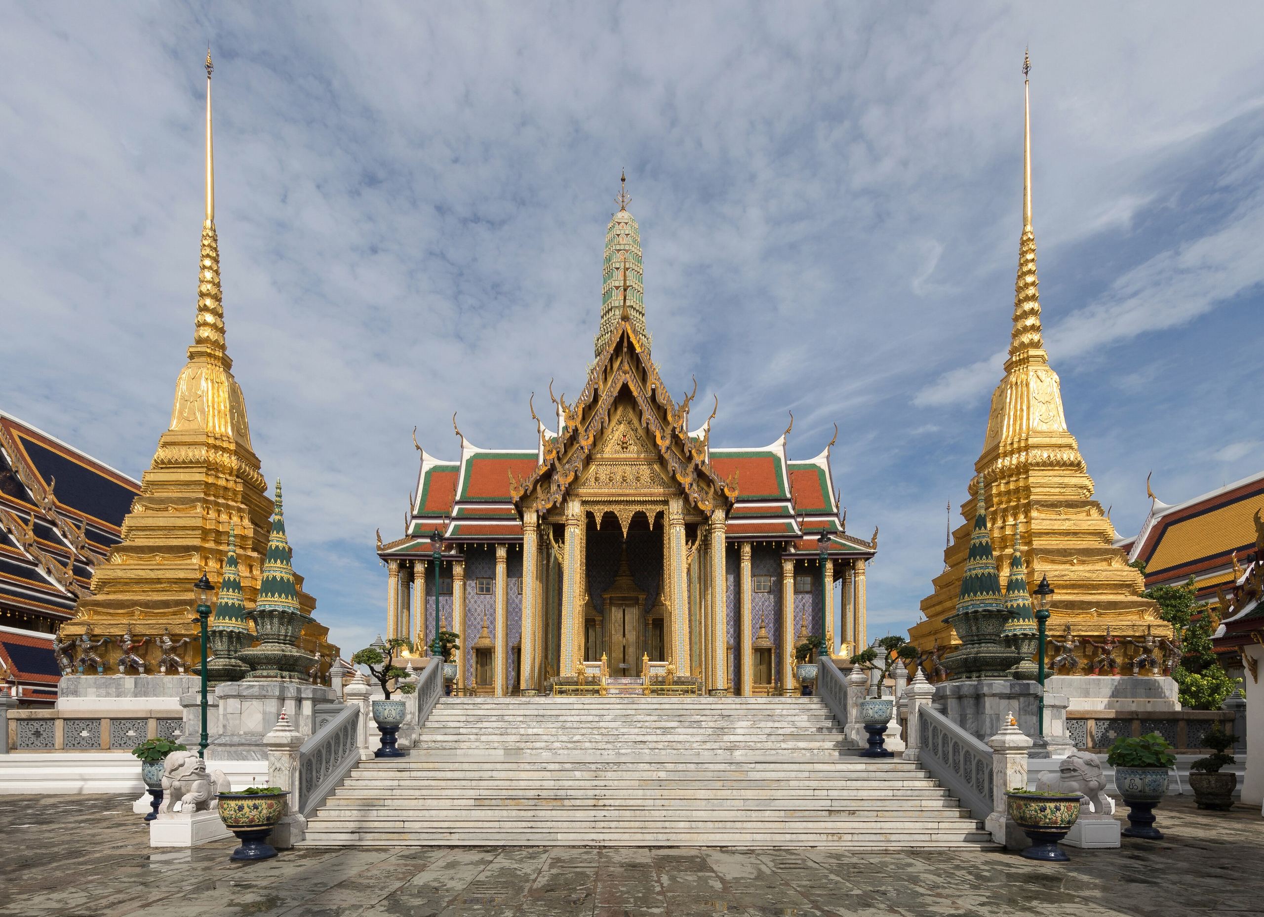 Gilded spires at the Grand Palace in Bangkok