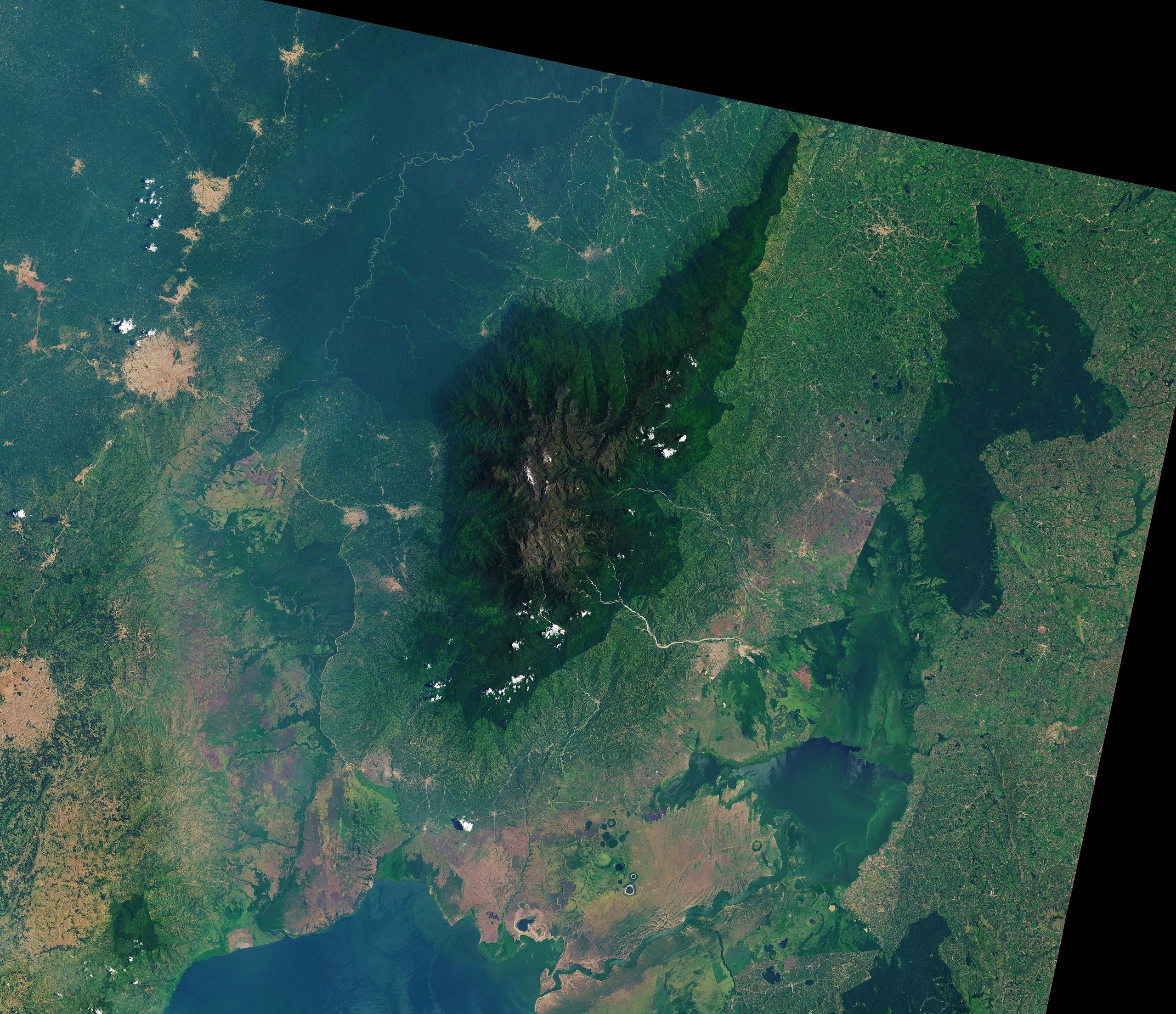 The glaciated peaks of Mount Kenya